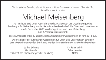 Anzeige von Michael Meisenberg von MGO