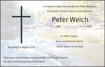 Anzeige von Peter Weich von MGO