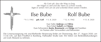 Anzeige von Rolf Bube von MGO