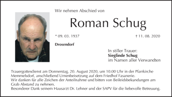 Anzeige von Roman Schug von MGO