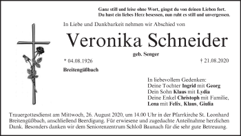 Anzeige von Veronika Schneider von MGO