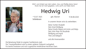 Anzeige von hedwig Uri von MGO