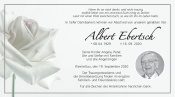 Anzeige von Albert Ebertsch von MGO