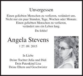 Anzeige von Angela Stevens von MGO