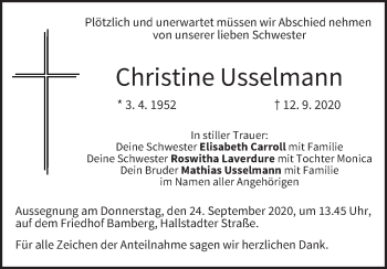 Anzeige von Christine Usselmann von MGO