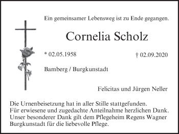 Anzeige von Cornelia Scholz von MGO