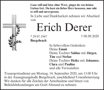 Anzeige von Erich Derer von MGO