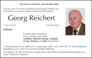 Anzeige von Georg Reichert von MGO