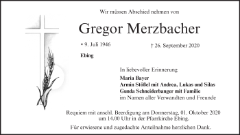 Anzeige von Gregor Merzbacher von MGO