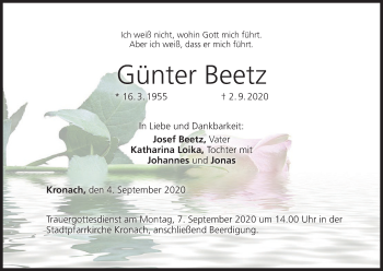 Anzeige von Günter Beetz von MGO