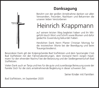 Anzeige von Heinrich Krappmann von MGO