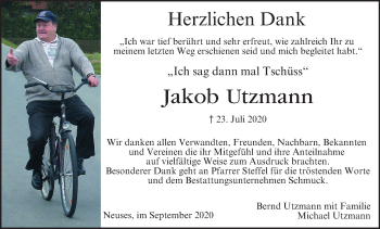 Anzeige von Jakob Utzmann von MGO