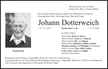 Anzeige von Johann Dotterweich von MGO