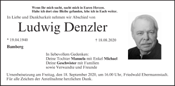 Anzeige von Ludwig Denzler von MGO