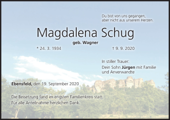Anzeige von Magdalena Schug von MGO