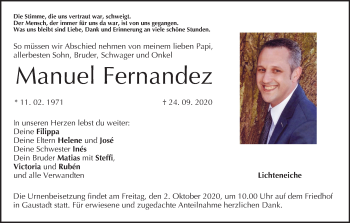 Anzeige von Manuel Fernandez von MGO