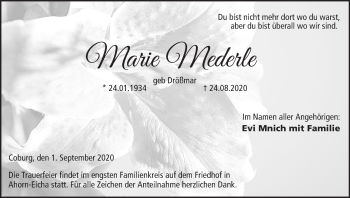 Anzeige von Marie Mederle von MGO