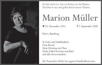 Anzeige von Marion Müller von MGO