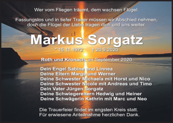 Anzeige von Markus Sorgatz von MGO