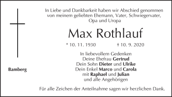 Anzeige von Max Rothlauf von MGO