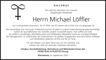 Anzeige von Michael Löffler von MGO