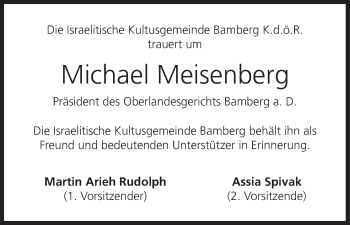 Anzeige von Michael Meisenberg von MGO