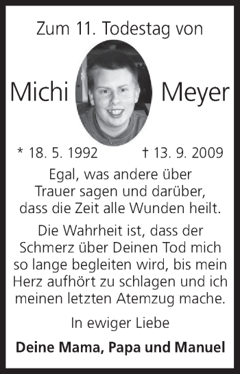 Anzeige von Michi Meyer von MGO