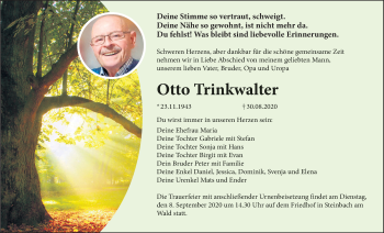 Anzeige von Otto Trinkwalter von MGO