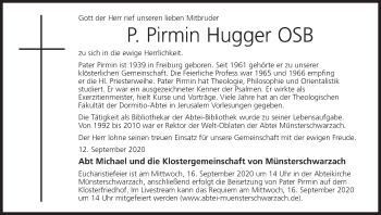 Anzeige von Pirmin Hugger von MGO