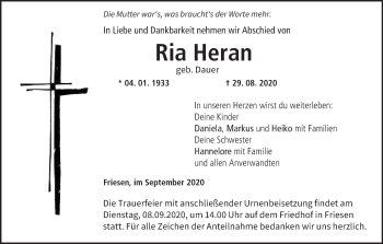 Anzeige von Ria Heran von MGO