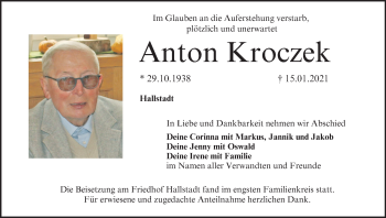 Anzeige von Anton Kroczek von MGO