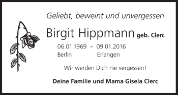 Anzeige von Birgit Hippmann von MGO