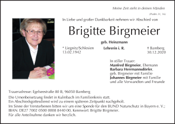 Anzeige von Brigitte Birgmeier von MGO
