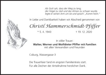 Anzeige von Christl Hammerschmidt-Pfiffer von MGO