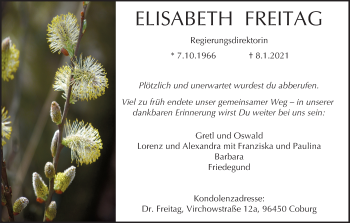 Anzeige von Elisabeth Freitag von MGO