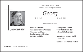 Anzeige von Georg  von MGO