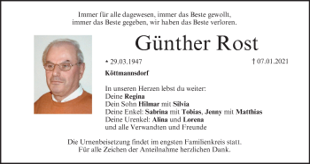 Anzeige von Günther Rost von MGO