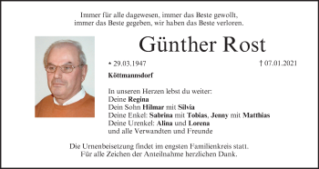 Anzeige von Günther Rost von MGO