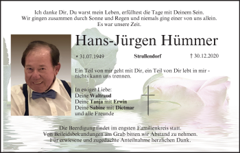 Anzeige von Hans-Jürgen Hümmer von MGO