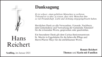 Anzeige von Hans Reichert von MGO