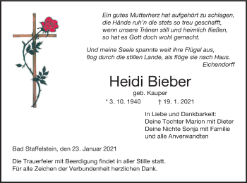 Anzeige von Heidi Bieber von MGO