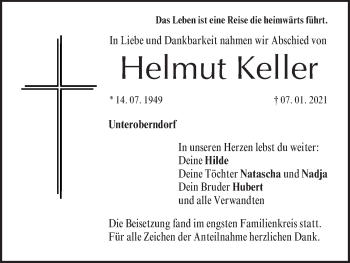 Anzeige von Helmut Keller von MGO
