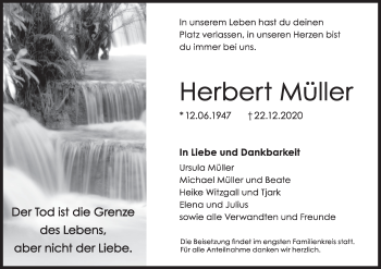 Anzeige von Herbert Müller von MGO