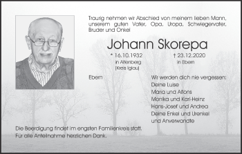 Anzeige von Johann Skorepa von MGO