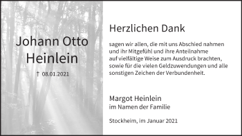Anzeige von Johann Otto Heinlein von MGO