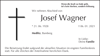 Anzeige von Josef Wagner von MGO