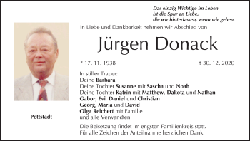 Anzeige von Jürgen Donack von MGO