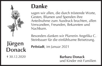 Anzeige von Jürgen Donack von MGO