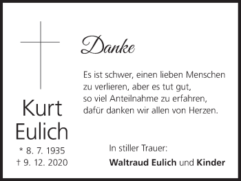 Anzeige von Kurt Eulich von MGO