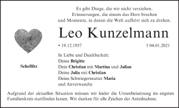 Anzeige von Leo Kunzelmann von MGO